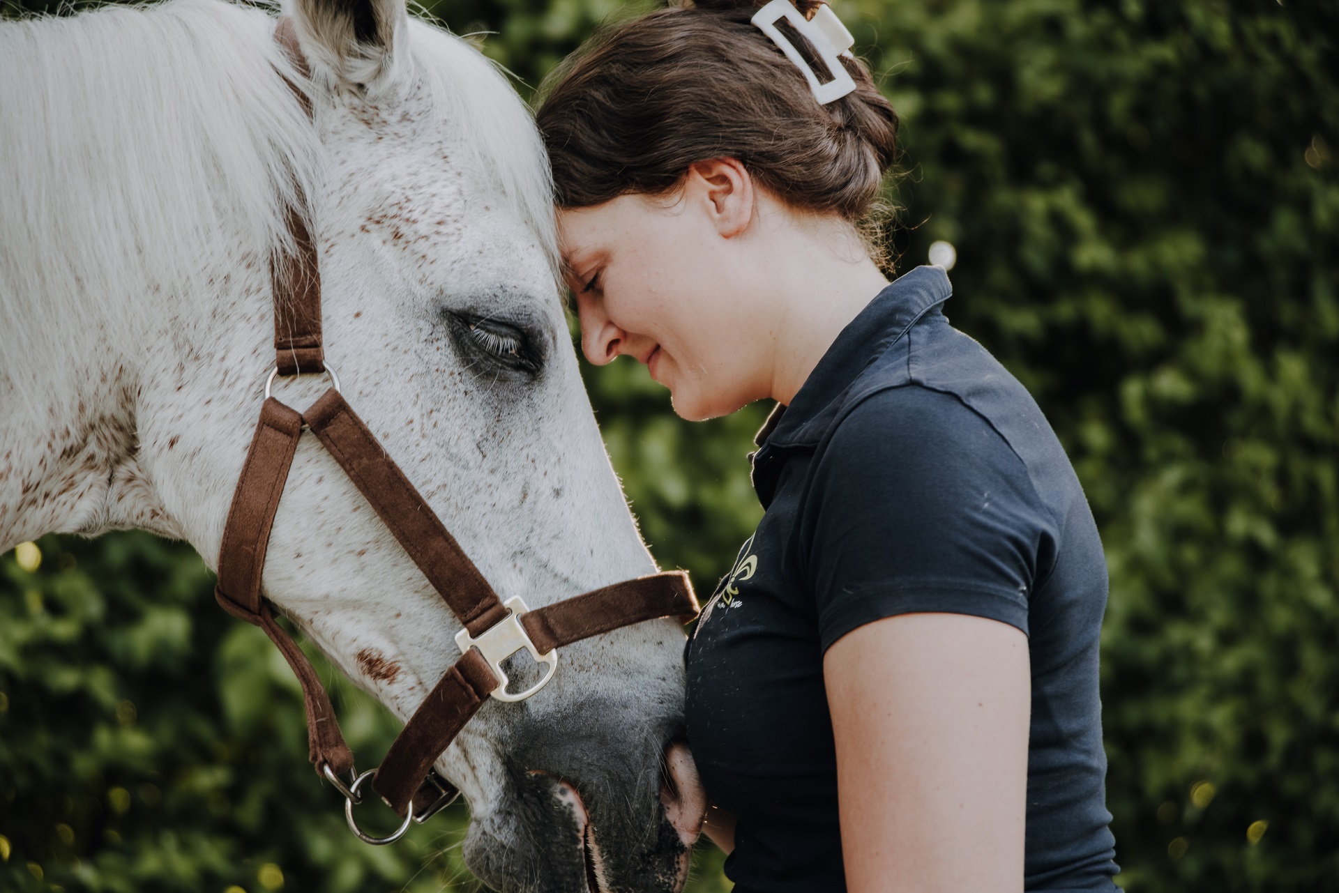 Harmonisches Reiten mit Pferd
